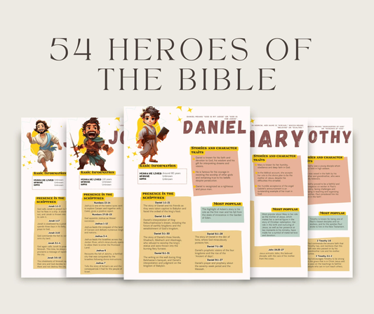 History of 54 Biblical Heroes - Bible Studies for Children
